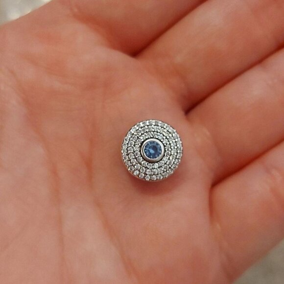 925 Sterling Silver Blue Wave Charm - Picture 3 of 7